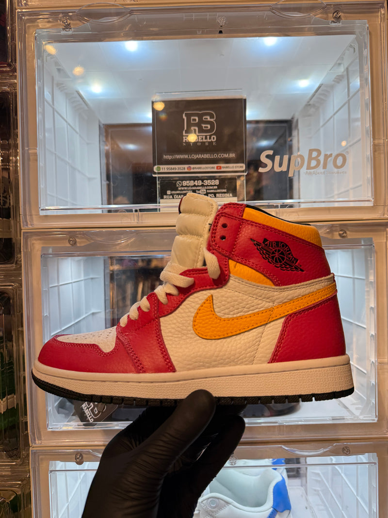 Tênis Nike Air Jordan 1 High Light Fusion Red - Pronta Entrega