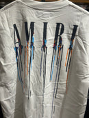 Camiseta Amiri Logo Multicolor Branca - Pronta Entrega