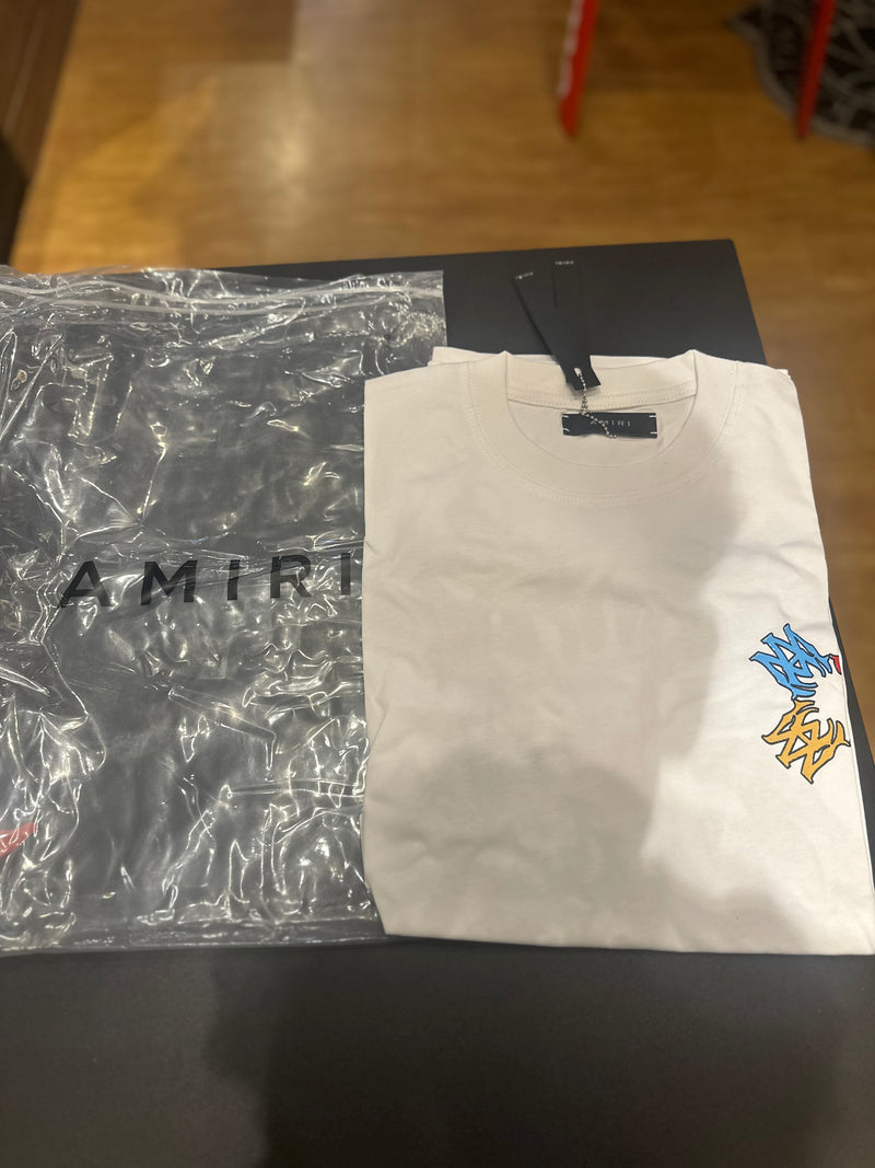 Camiseta Amiri Kids Branca - Pronta Entrega