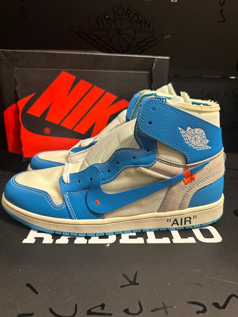 Tênis Nike  Air Jordan 1 High X Off White University Blue - Pronta Entrega