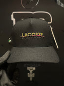 Boné Aba Curva Lacoste Preto Logo Line - Pronta Entrega
