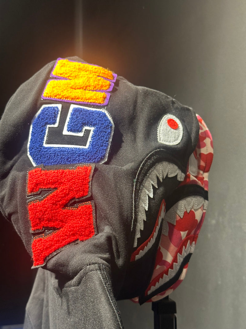 Jaqueta Bape Shark Black Duo Hoodie Full Zip - Pronta Entrega