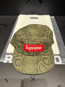 Boné Supreme 5 Panel ‘Washed Chino Twill’ Camp Snake FW24 - Pronta Entrega