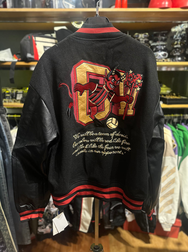 Jaqueta Varsity Off-White X A.C Milan Black/Red - Pronta Entrega
