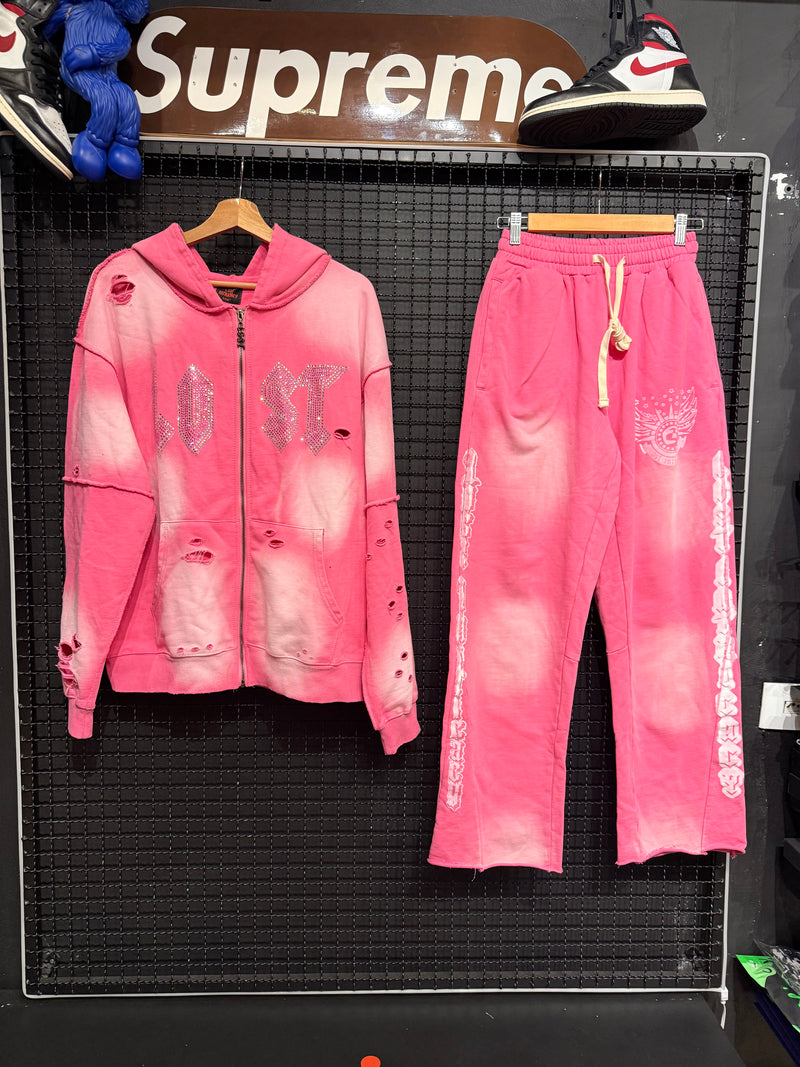 Conjunto Moletom Lost Intricacy Pink - Pronta Entrega
