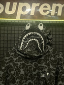 Jaqueta Bape Shark Camo Black Full Zip - Pronta Entrega