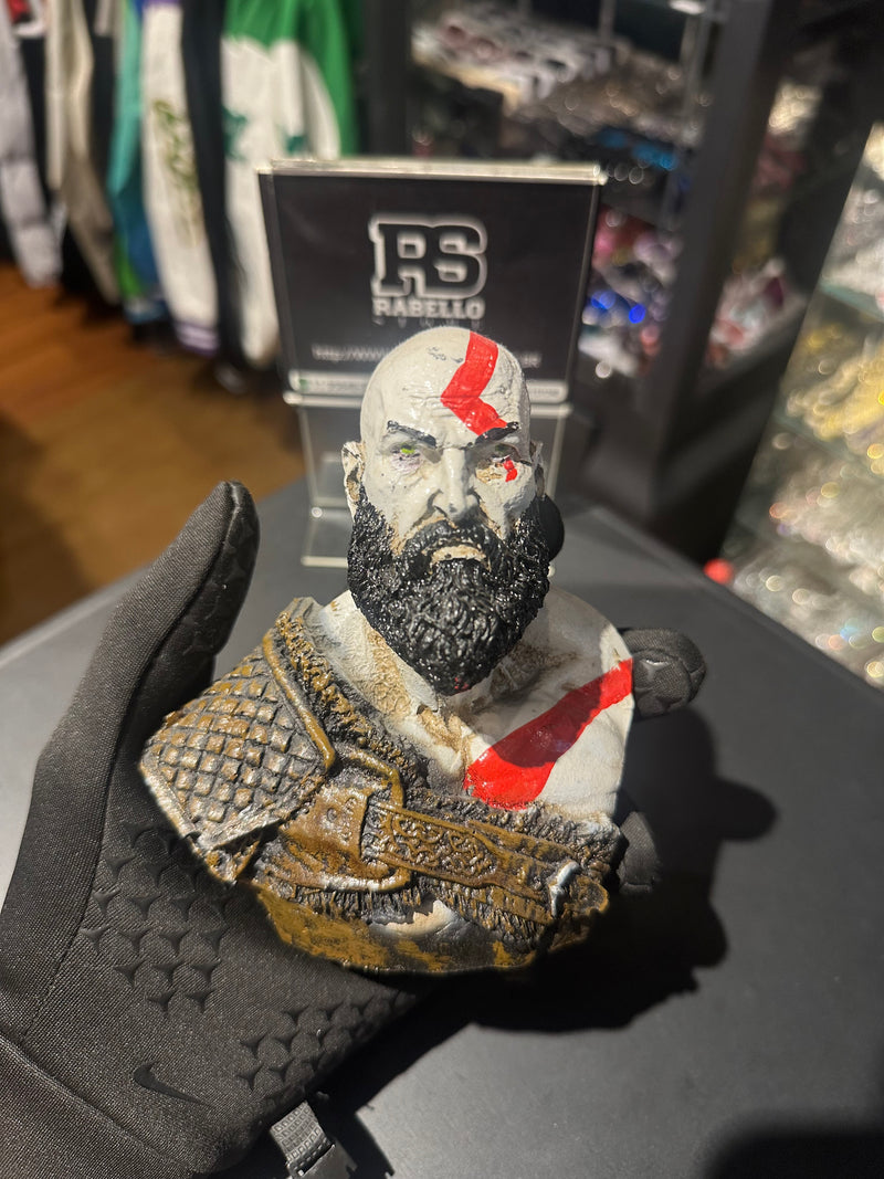 Boneco de Resina God Of War 4 Busto Kratos 14cm Resina - Pronta Entrega