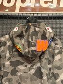 Jaqueta Bape Shark Camo Grey Duo Hoodie - Pronta Entrega