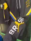 Conjunto Tracksuit Jordan Brasil Preto Amarelo 2026/27 - Pronta Entrega