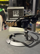 Óculos Palm Angels Logo Alto Relevo Armação Preto Lente Preto  - Pronta Entrega