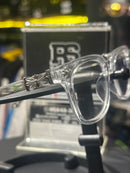 Óculos Chrome Hearts Armação Transparente Logo Prata Lente Clear - Pronta Entrega