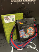 Bolsa Gucci Carteiro Transversal Tiger Couro Preto - Pronta Entrega