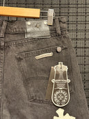 Short Chrome Hearts Jeans Cruz White - Pronta Entrega