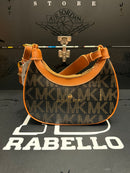 Bolsa Michael Kors MK Logo Premium Marrom - Pronta Entrega