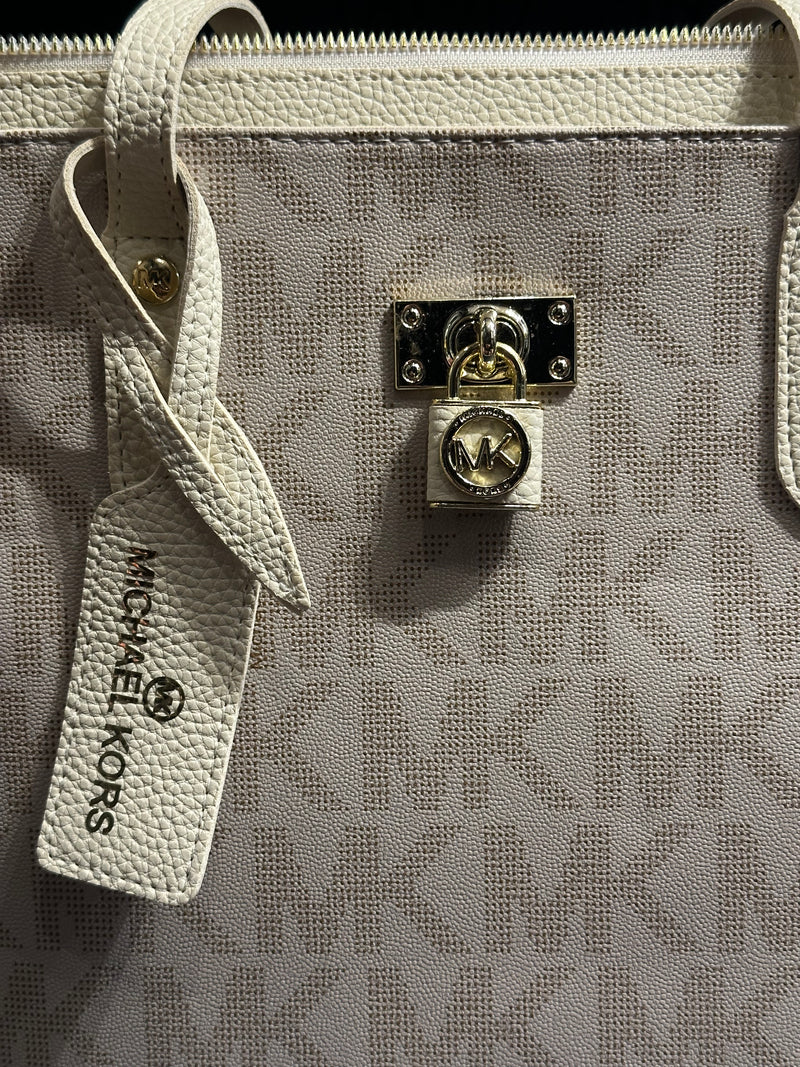 Bolsa Tote Feminina Michael Kors MK Monogram Cream - Pronta Entrega
