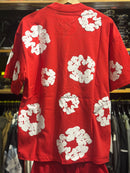 Conjunto Denim Tears Vermelho Camiseta + Short - Pronta Entrega