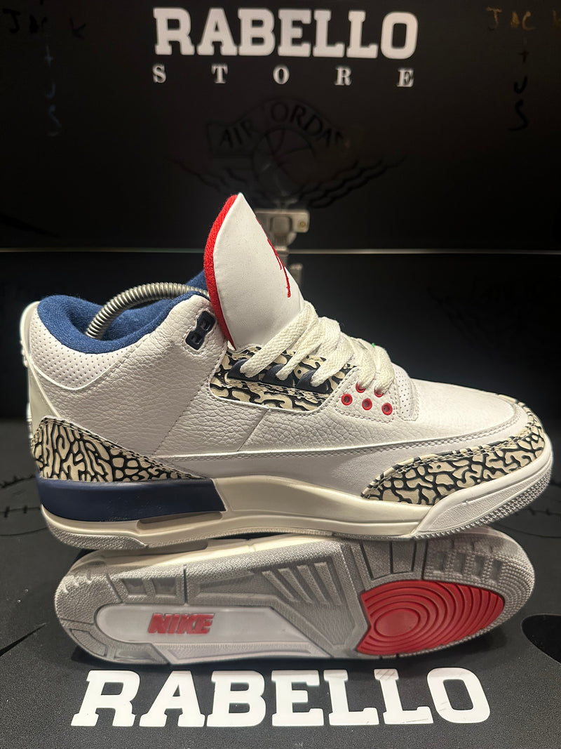 Tênis Nike Air Jordan 3 Retro True Blue OG - Pronta Entrega
