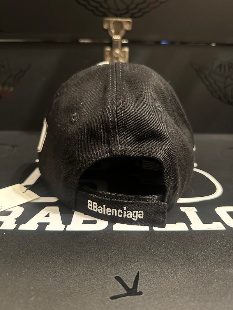 Boné Balenciaga Preto Aba Curva Soccer Cap - Pronta Entrega