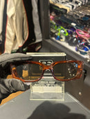 Óculos Versace Retangular Marrom  Lente Escura - Pronta Entrega