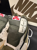 Tênis Nike Air Jordan 1 Retro Low SP Travis Scott "Medium Olive" - Pronta Entrega