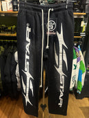 Calça Hellstar Moletom Destonado Preto - Pronta Entrega