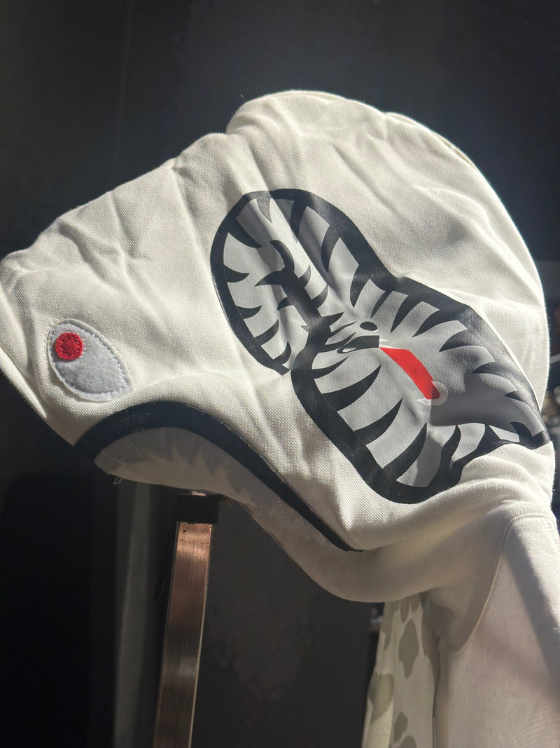 Jaqueta Bape Shark Half Camo White Full Zip - Pronta Entrega