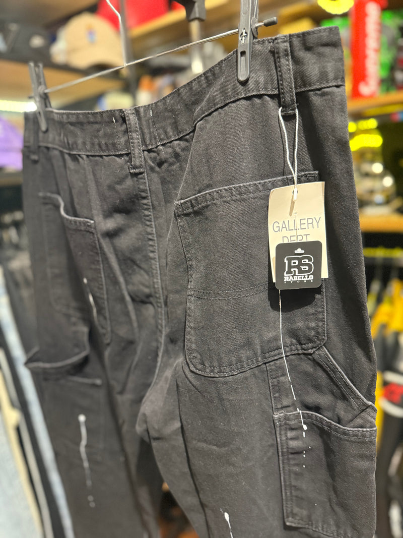 Calça Gallery Dept. Jeans Flare Preto com Respingos de Tinta - Pronta Entrega