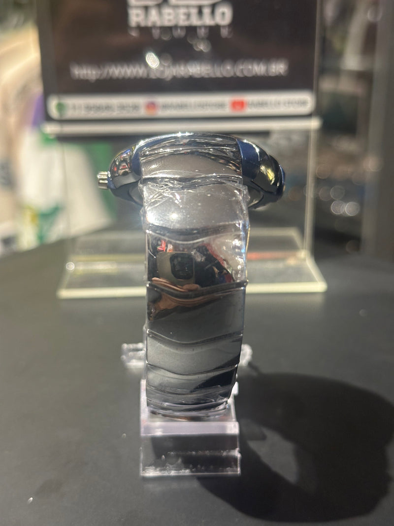 Relógio Oakley Blade II Silver Fundo Azul - Pronta Entrega