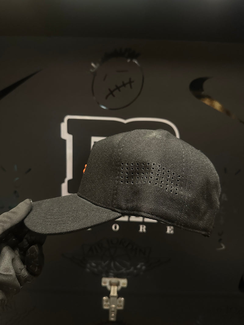 Boné Aba Curva Lacoste Preto Small Croc Orange - Pronta Entrega