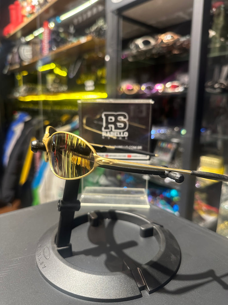 Óculos Oakley Wire Gold Lente Dourada - Pronta Entrega