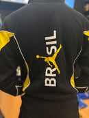 Conjunto Tracksuit Jordan Brasil Preto Amarelo 2026/27 - Pronta Entrega