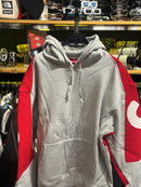 Moletom Supreme Big Logo Jacquard Cinza/Vermelho - Pronta Entrega