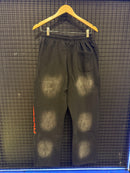 Calça Moletom Hellstar Airbrushed Skull Flare Bottom Midnight Dye Black - Pronta Entrega