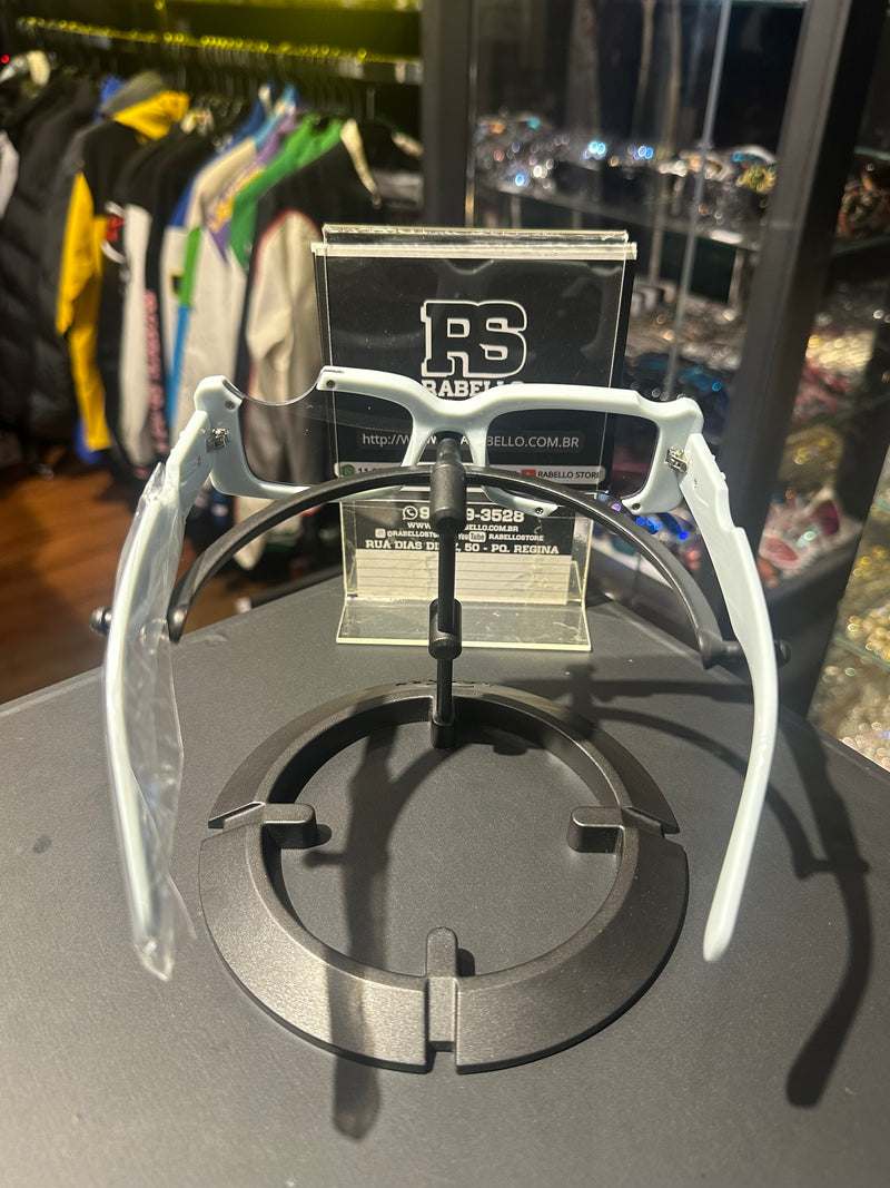 Óculos Off-White Retangular Cinza Recortado Logo Branco Lente Fume  - Pronta Entrega