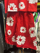 Conjunto Denim Tears Vermelho Camiseta + Short - Pronta Entrega