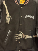 Jaqueta Varsity Godspeed Skeleton Black - Pronta Entrega