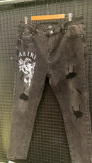 Calça Jeans Amiri Angel Preta - Pronta Entrega