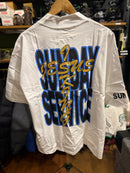 Camiseta Jesus is King ‘Sunday Service’ Oversized Branca - Pronta Entrega