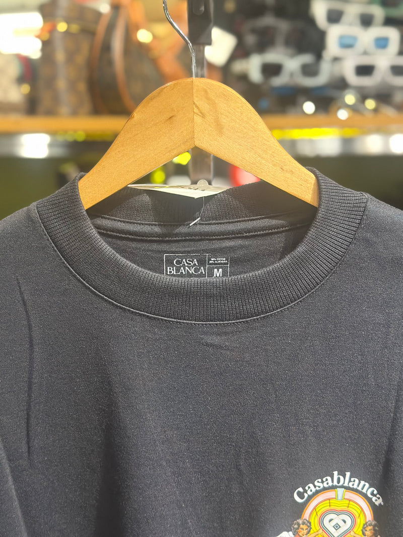 Camiseta Casablanca Tennis Club Angels Preta Oversize - Pronta Entrega