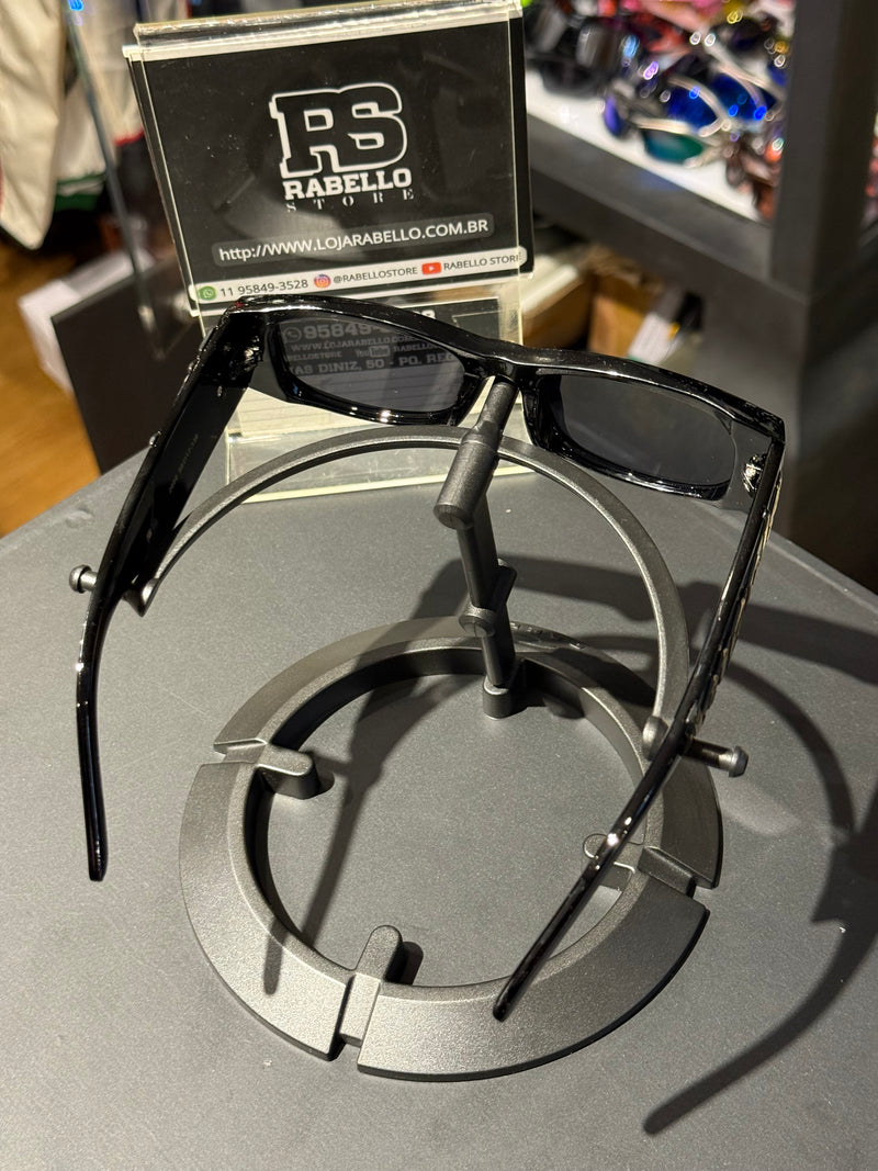 Óculos Palm Angels Logo Alto Relevo Armação Preto Lente Preto  - Pronta Entrega