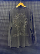 Chrome Hearts Rhinestone Cross Long Sleeve Black - Pronta Entrega