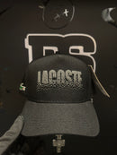 Boné Aba Curva Lacoste Preto Line Silk - Pronta Entrega