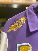 Jaqueta Varsity Louis Vuitton Purple/White - Pronta Entrega