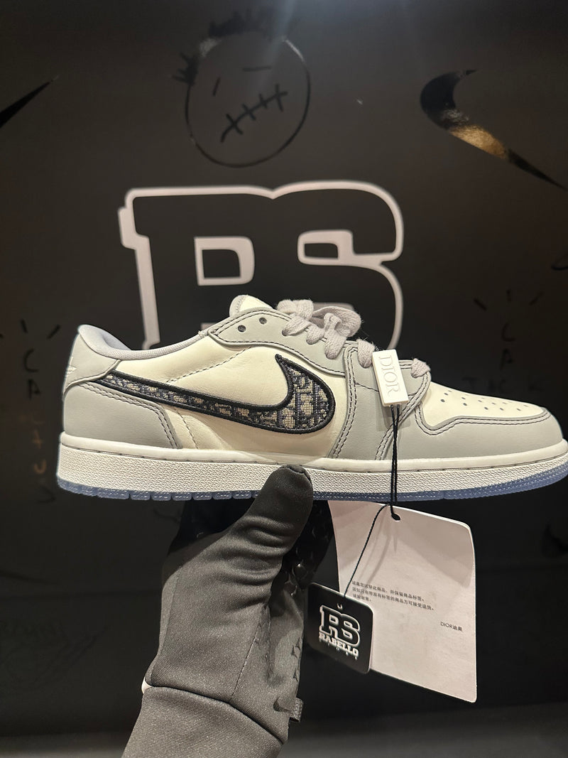 Tênis Nike Air Jordan 1 Low X Dior Grey - Pronta Entrega