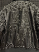 Vanson Leathers x Supreme Jaqueta Spider-Man Black White - Pronta Entrega