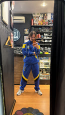 Conjunto Tracksuit Jordan Brasil Azul Amarelo 2026/27 - Pronta Entrega