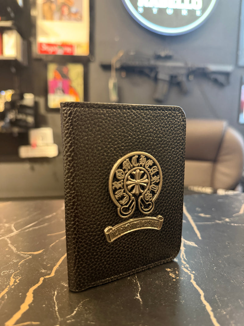 Carteira Chrome Hearts Courino Logo Metal 3# - Pronta Entrega