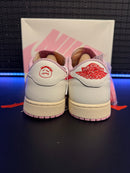 Tênis Nike Air Jordan 1 Low x Travis Scott "Sail Tropical Pink" - Pronta Entrega