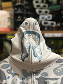 Jaqueta Bape Shark Camo Full Zip - Pronta Entrega