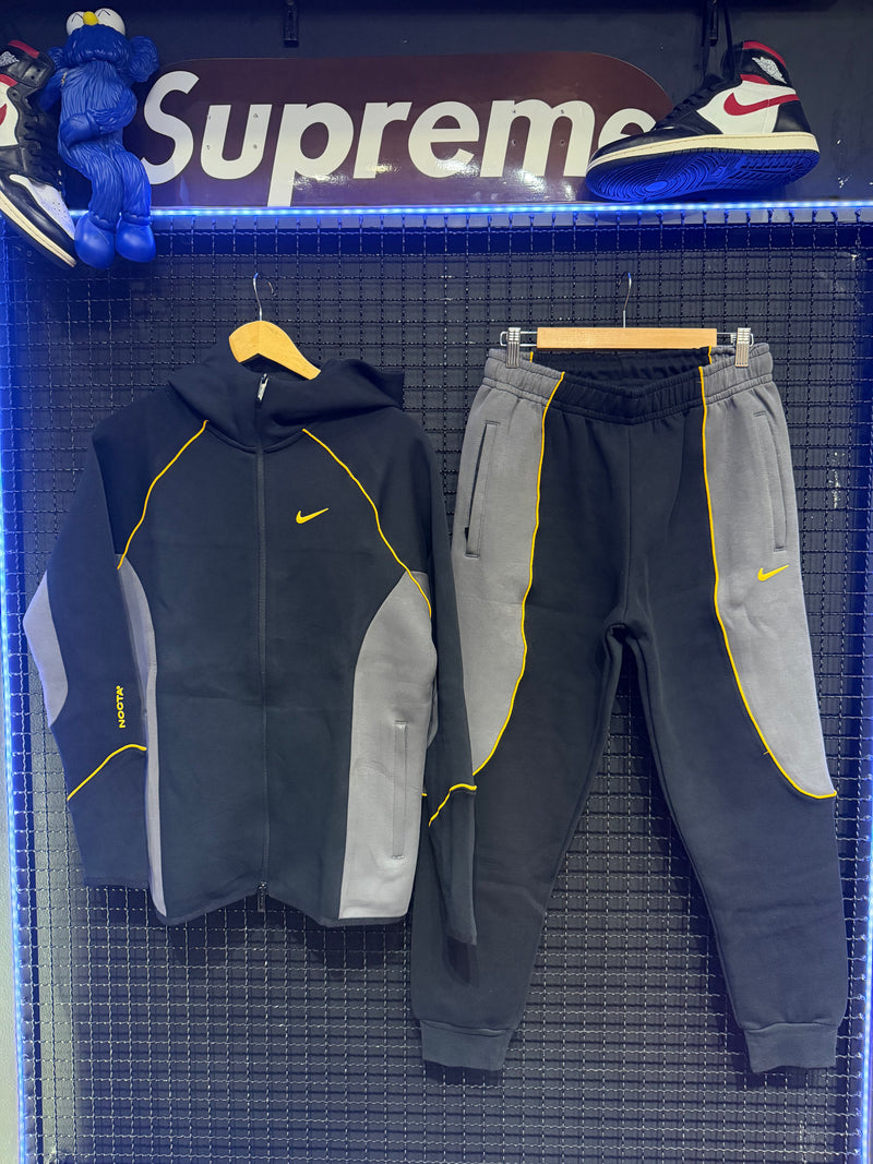 Conjunto Nike x Nocta Tech Fleece 2026 Black Grey Yellow- Pronta Entrega